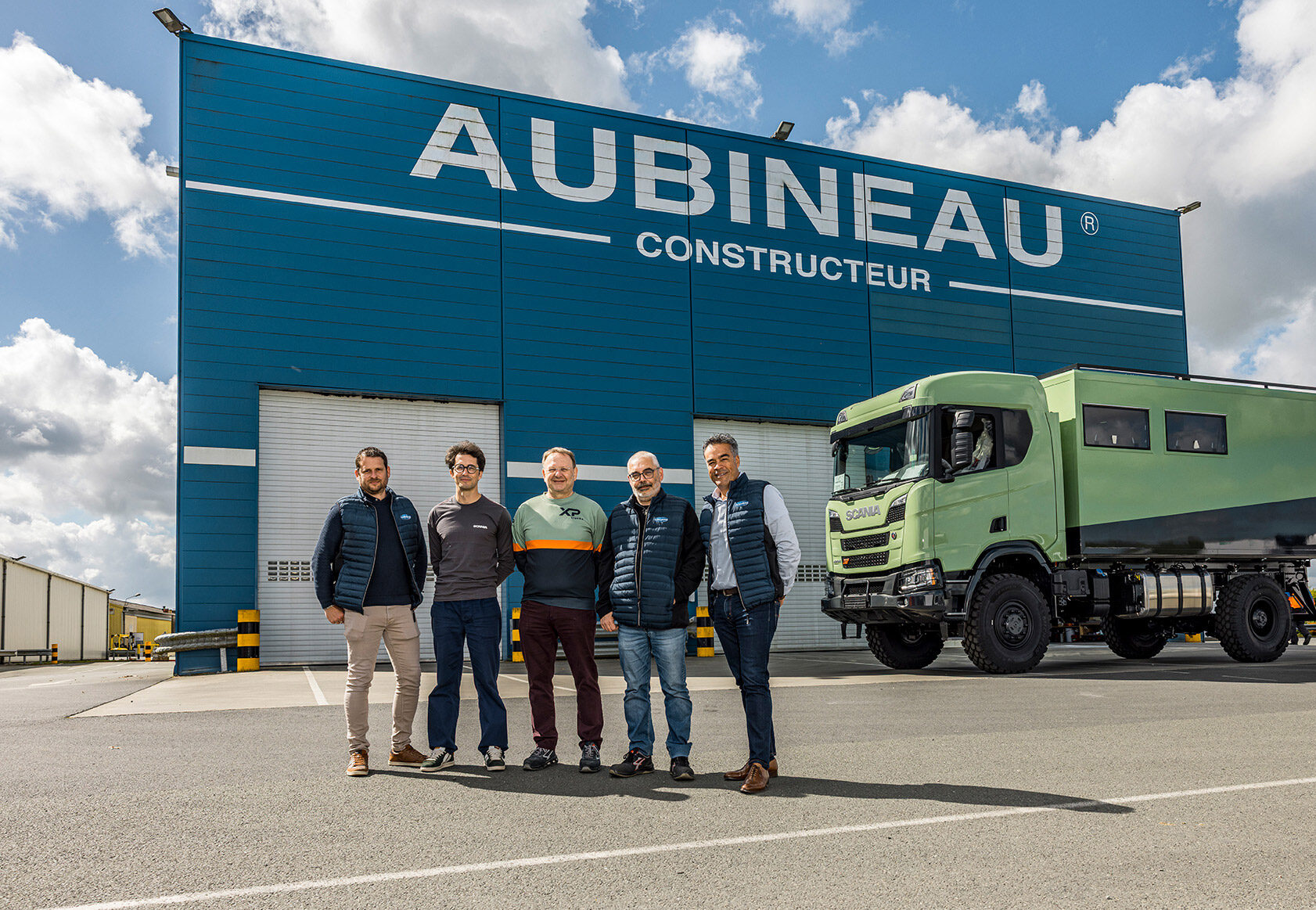 Reportage photo Scania Camion xp trucks modèle XP Horizon - Aubineau constructeur et Scania